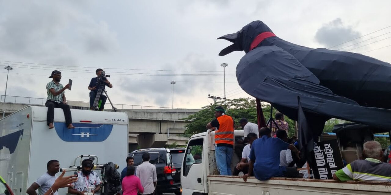 පෙළපාලියට කපුටෙක් ආපු හැටි