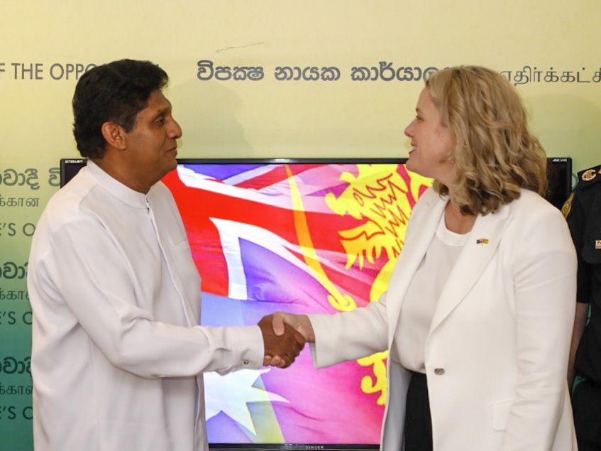 ඕස්ට්‍රේලියානු ස්වදේශ කටයුතු අමාත්‍ය ක්ලෙයාර් ඔනීල් මහත්මිය සහ සජිත් ප්‍රේමදාස මහතා අතර හමුවක්